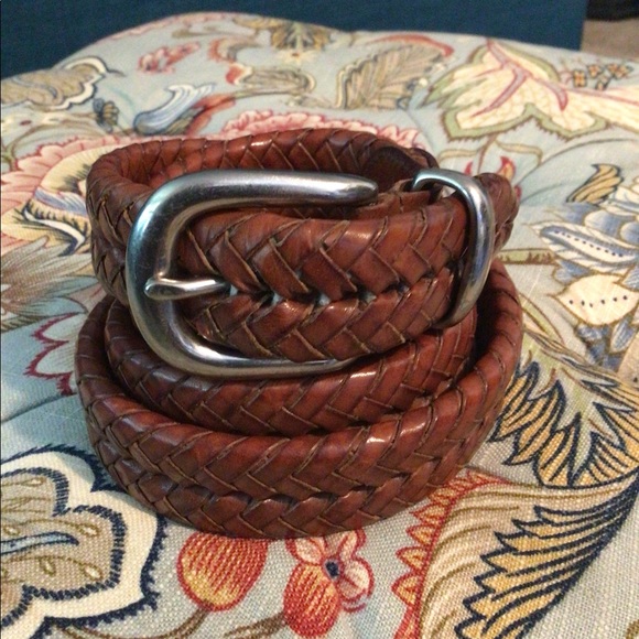 coach men's braided leather belt